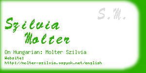 szilvia molter business card